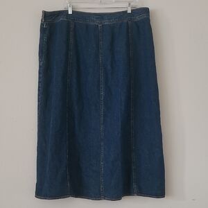 Charter Club A-Line Denim Skirt - Blue